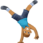 man cartwheeling: medium skin tone on Facebook