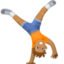 person cartwheeling: medium skin tone on Facebook