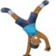 man cartwheeling: medium-dark skin tone on Facebook