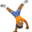 person cartwheeling: medium-dark skin tone on Facebook