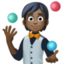 person juggling: dark skin tone on Facebook