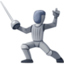 person fencing on Facebook