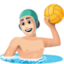 man playing water polo: light skin tone on Facebook