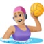woman playing water polo: medium-light skin tone on Facebook
