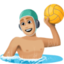 man playing water polo: medium-light skin tone on Facebook