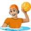 person playing water polo: medium-light skin tone on Facebook