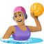 woman playing water polo: medium skin tone on Facebook