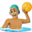 man playing water polo: medium skin tone on Facebook
