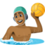 man playing water polo: medium-dark skin tone on Facebook