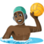 man playing water polo: dark skin tone on Facebook
