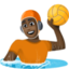 person playing water polo: dark skin tone on Facebook