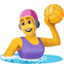 woman playing water polo on Facebook