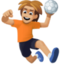 person playing handball: medium-light skin tone on Facebook