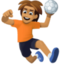person playing handball: medium skin tone on Facebook