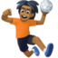 person playing handball: medium-dark skin tone on Facebook