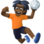 person playing handball: dark skin tone on Facebook