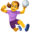 woman playing handball on Facebook