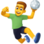 man playing handball on Facebook