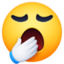 yawning face on Facebook