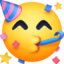 partying face on Facebook