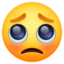 pleading face on Facebook