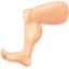 leg: light skin tone on Facebook