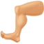 leg: medium-light skin tone on Facebook