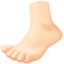foot: light skin tone on Facebook