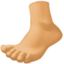 foot: medium skin tone on Facebook