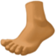 foot: medium-dark skin tone on Facebook
