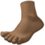 foot: dark skin tone on Facebook
