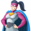 woman superhero: light skin tone on Facebook