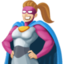 woman superhero: medium-light skin tone on Facebook
