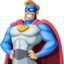 man superhero: medium-light skin tone on Facebook