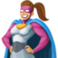 woman superhero: medium skin tone on Facebook