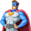 man superhero: medium skin tone on Facebook