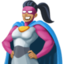 woman superhero: medium-dark skin tone on Facebook