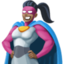 woman superhero: dark skin tone on Facebook