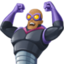 man supervillain: medium-dark skin tone on Facebook