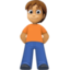 person standing: medium skin tone on Facebook