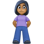 woman standing: medium-dark skin tone on Facebook