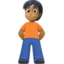 person standing: medium-dark skin tone on Facebook