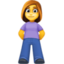 woman standing on Facebook