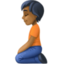 person kneeling: medium-dark skin tone on Facebook
