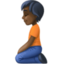 person kneeling: dark skin tone on Facebook