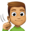 deaf man: medium skin tone on Facebook