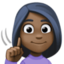 deaf woman: dark skin tone on Facebook