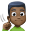 deaf man: dark skin tone on Facebook
