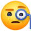 face with monocle on Facebook