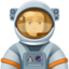 astronaut: light skin tone on Facebook